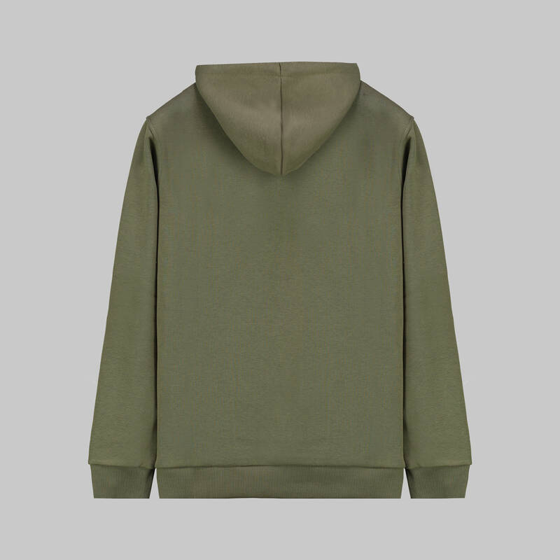 Kapüşonlu Haki Sweatshirt - 2