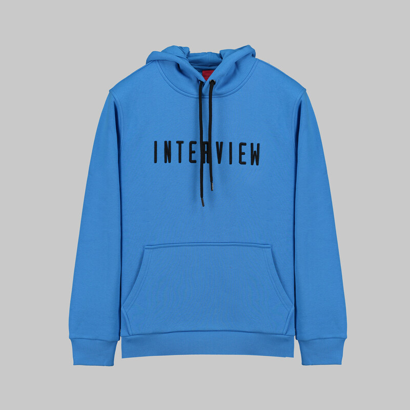 Kapüşonlu Mavi Sweatshirt 