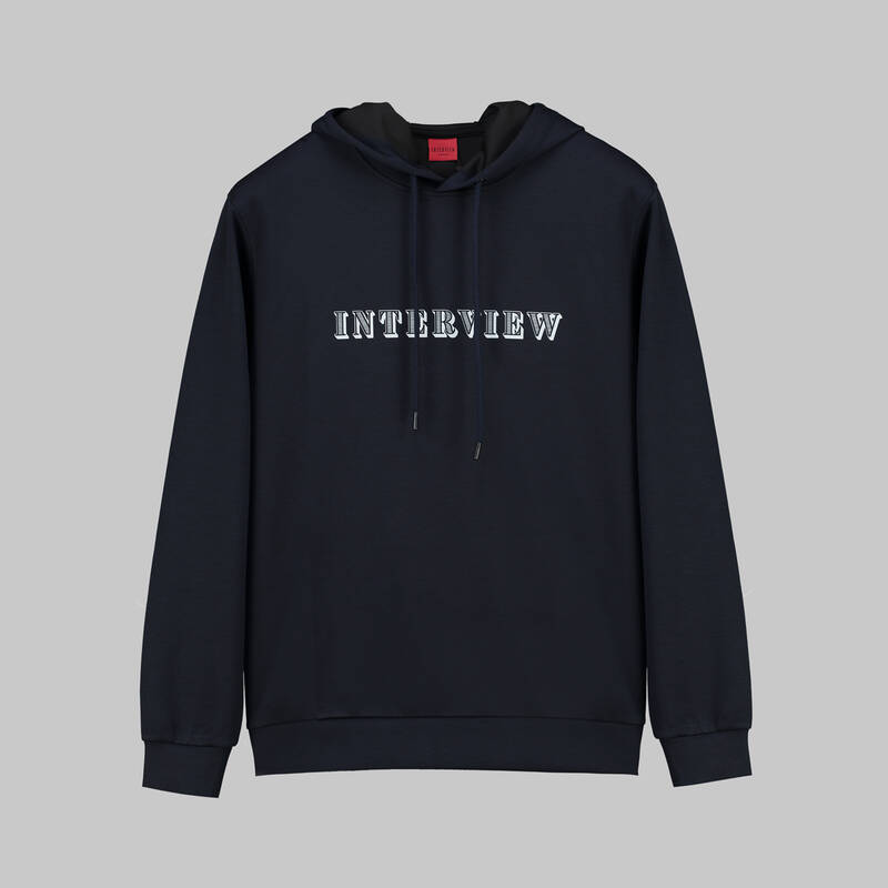 Kapüşonlu Lacivert Spor Sweatshirt - 1