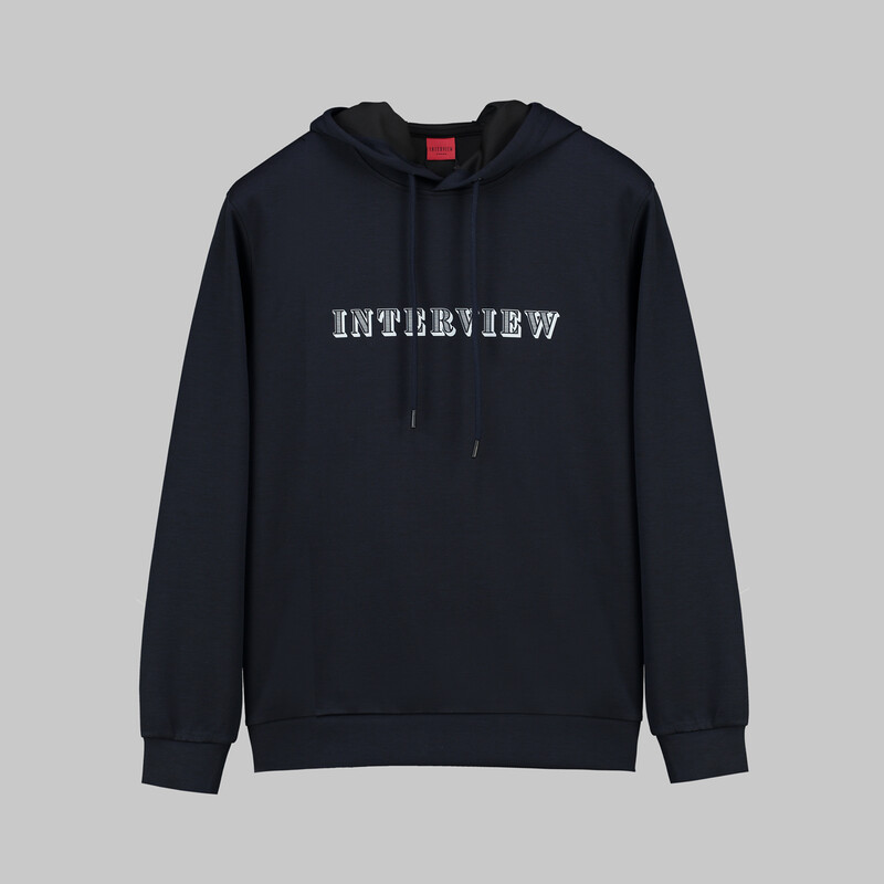 Kapüşonlu Lacivert Spor Sweatshirt 