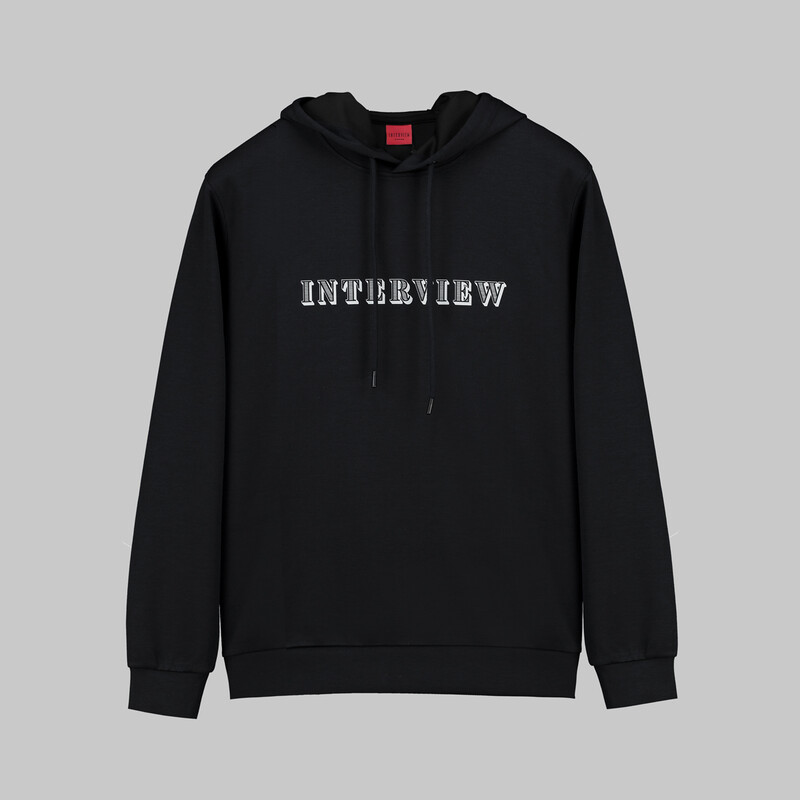 Kapüşonlu Siyah Spor Sweatshirt 