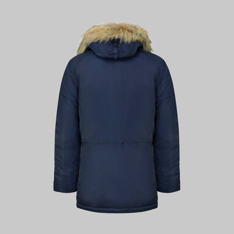 Kürk Kapüşonlu Mavi Kaban - 3