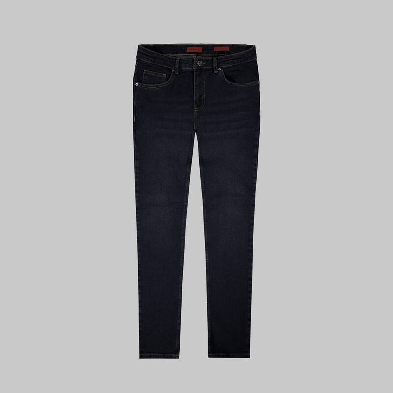 Midas Pamuklu Dar Kesim Blue Black Denim Pantolon - 1