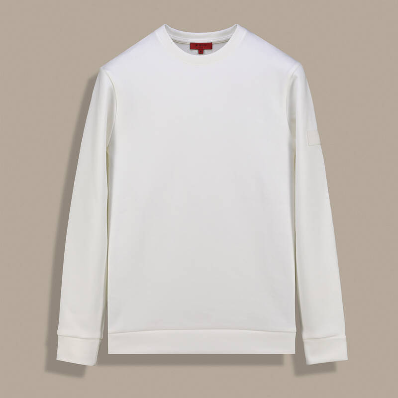 Bisiklet Yaka Ekru Sweatshirt - 1