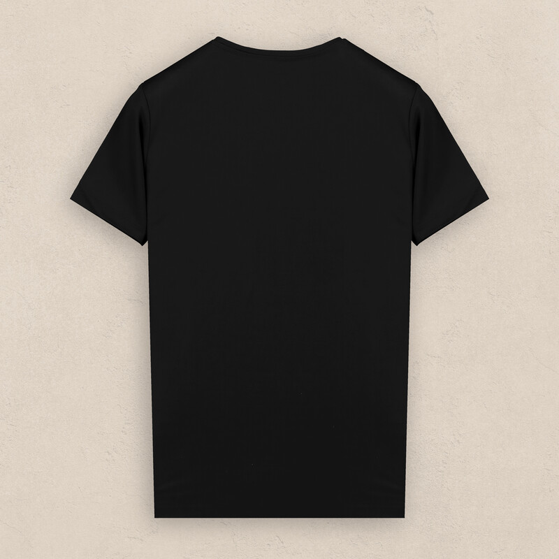 O Yaka Basic Siyah Tişört - INTERVIEW