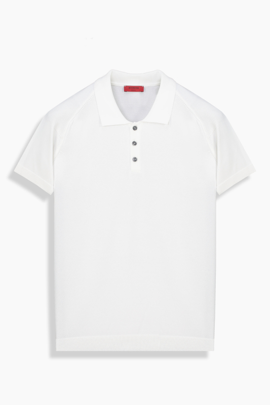 Polo Yaka Beyaz Tişört 