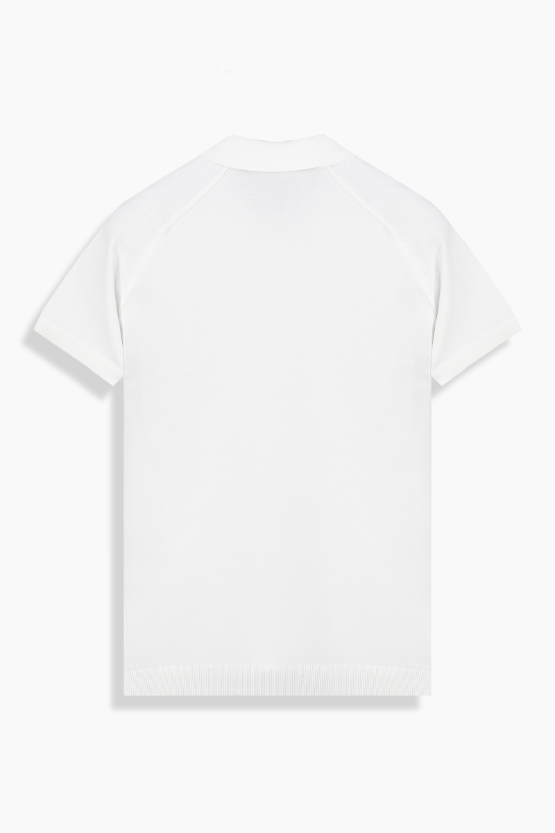 Polo Yaka Beyaz Tişört - 2