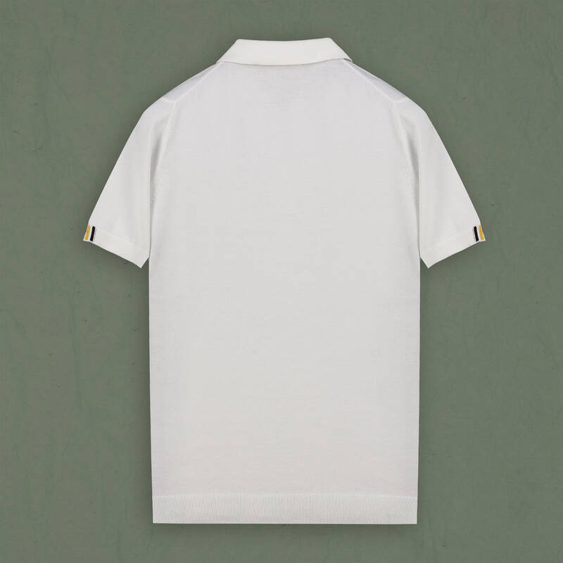 Polo Yaka Fermuarlı Kısa Kol Ekru Triko - 2