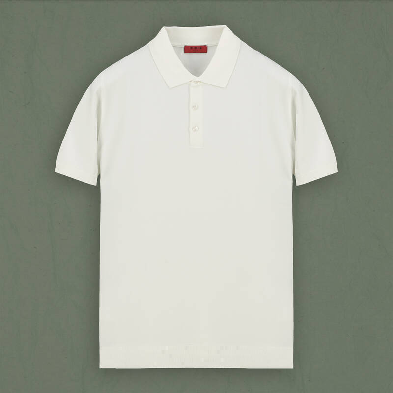 Polo Yaka Kısa Kol Ekru Triko - 1