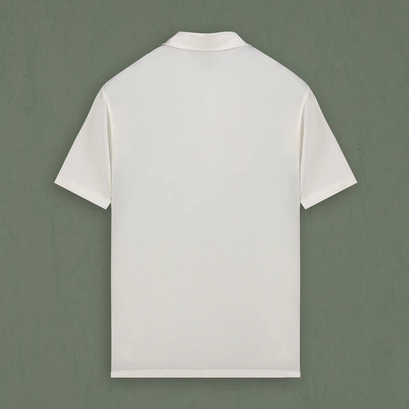Polo Yaka Erkek Beyaz Tişört - 2