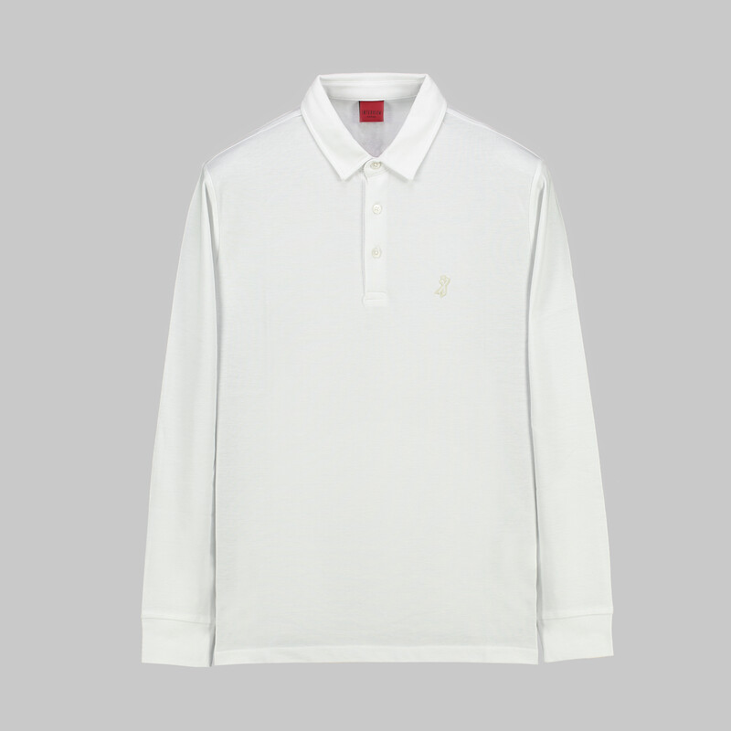 Erkek Polo Yaka Beyaz Triko 