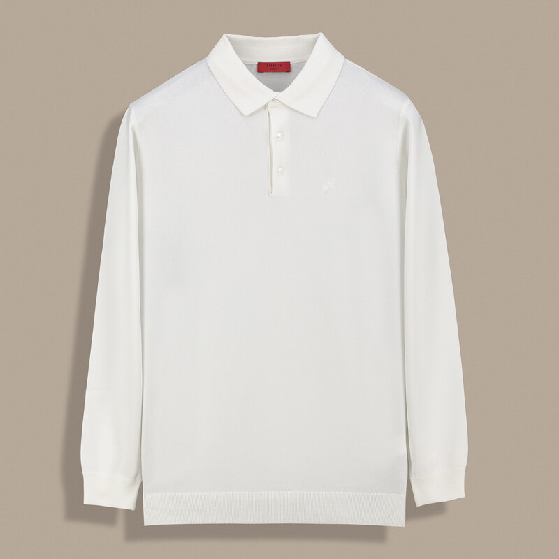 Polo Yaka Erkek Ekru Triko 