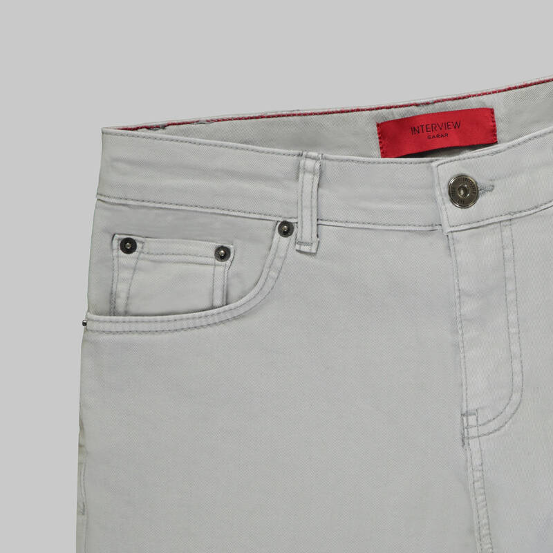 Roys Açık Gri Koton Pantolon - 3