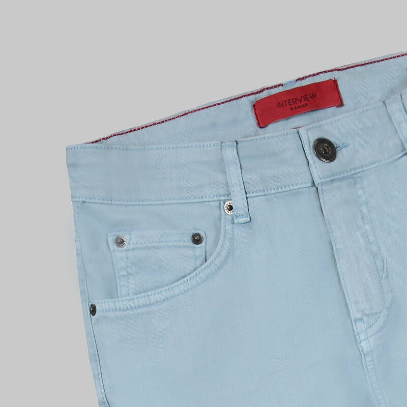 Roys Antik Koton Buz Mavisi Pantolon - 4