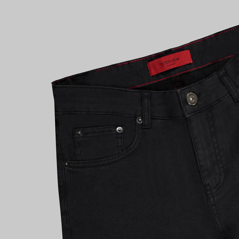 Roys Siyah Koton Erkek Pantolon - 3