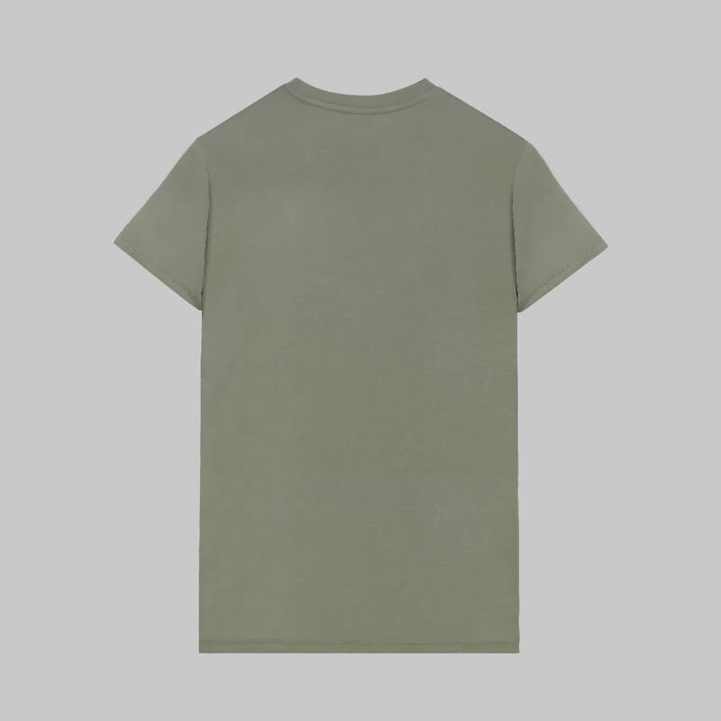 V Yaka Haki Tişört - 2