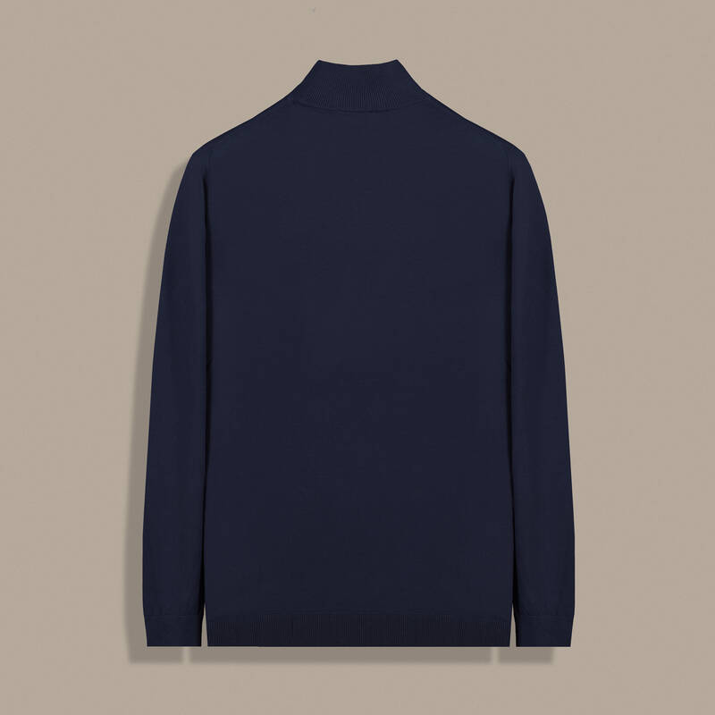 Yarım Balıkçı Yaka Lacivert Triko - 2