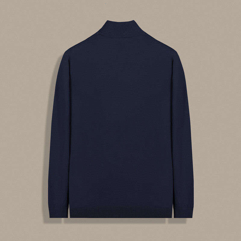 Yarım Balıkçı Yaka Lacivert Triko - INTERVIEW