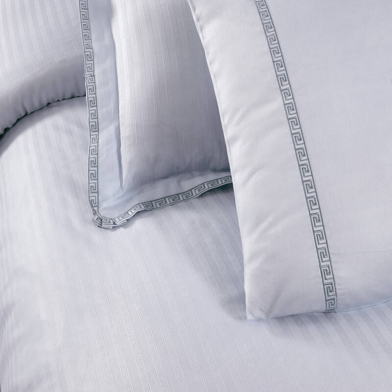 Jacquard Stripe King Size Nevresim Takımı Mavi - 3