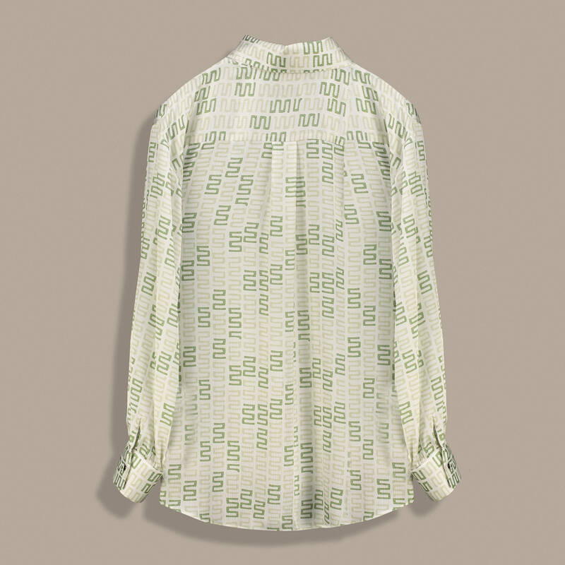 Jadesa Uzun Kol Desenli Yeşil Gömlek - 3