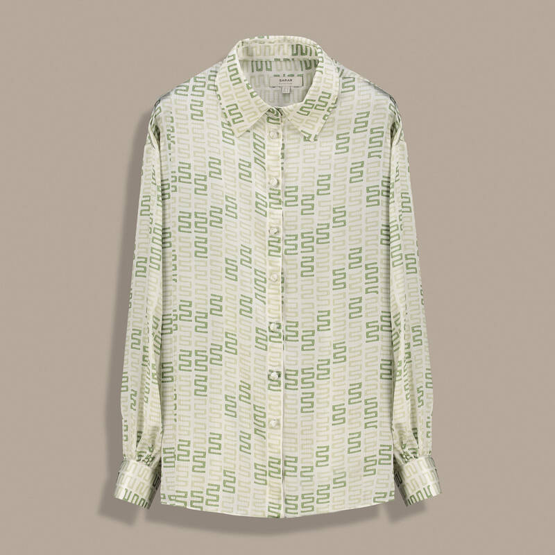 Jadesa Uzun Kol Desenli Yeşil Gömlek - 2