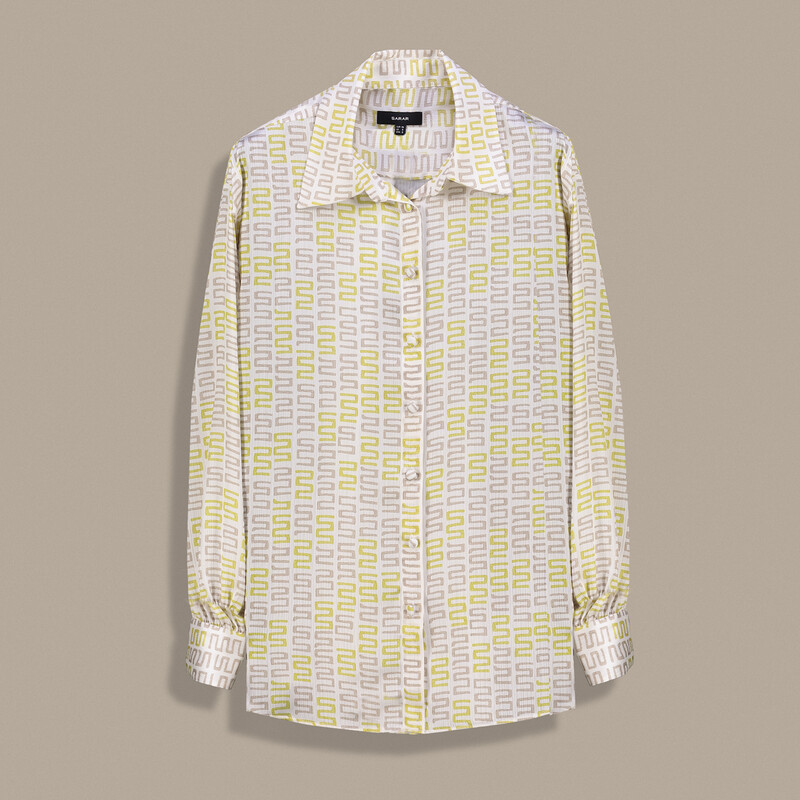 Jadesa Uzun Kol Desenli Gömlek - SARAR WOMAN