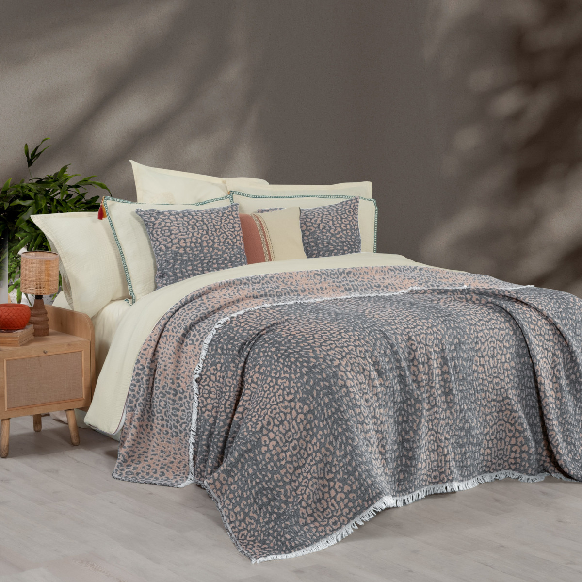 Jahara Yatak Örtüsü Tek Kişilik Bej - 2