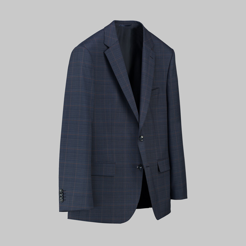 Jam Regular Fit Açık Lacivert Kareli Ceket - SARAR