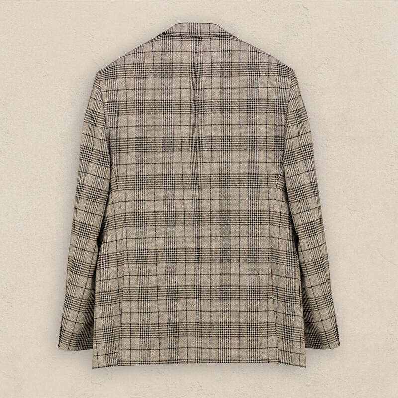 Jam Regular Fit Kareli Açık Kahverengi Yünlü Ceket - 4