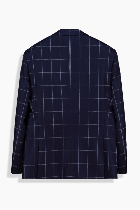 Jam Lacivert Kareli Ceket - SARAR PREMIUM