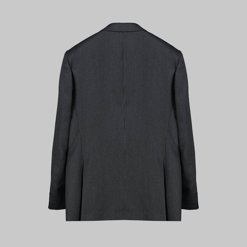 Jam Saxon Regular Fit Çizgili Antrasit Takım Elbise - 3