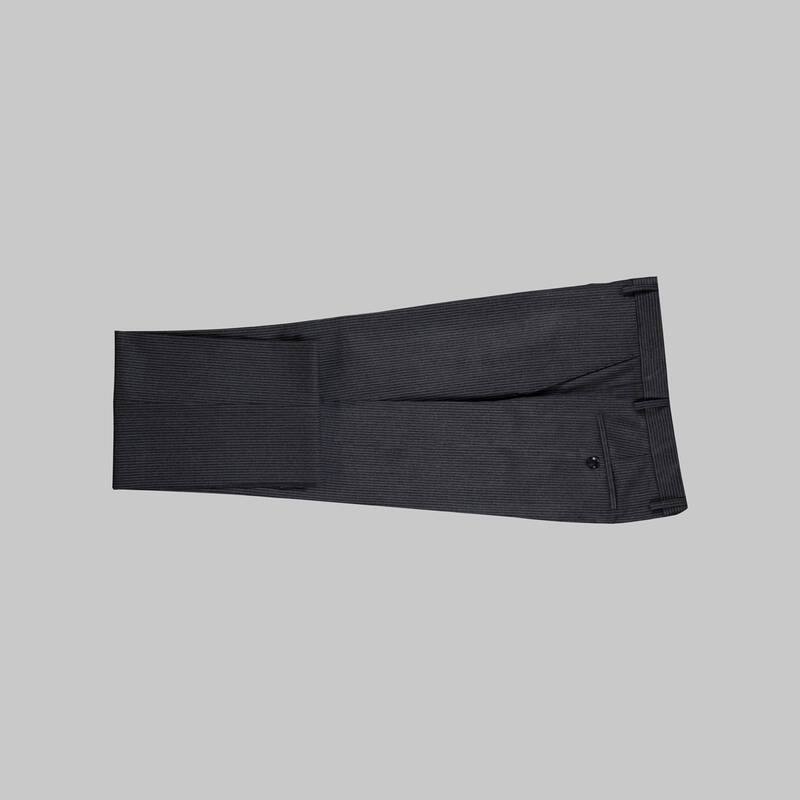 Jam Saxon Regular Fit Çizgili Antrasit Takım Elbise - 6