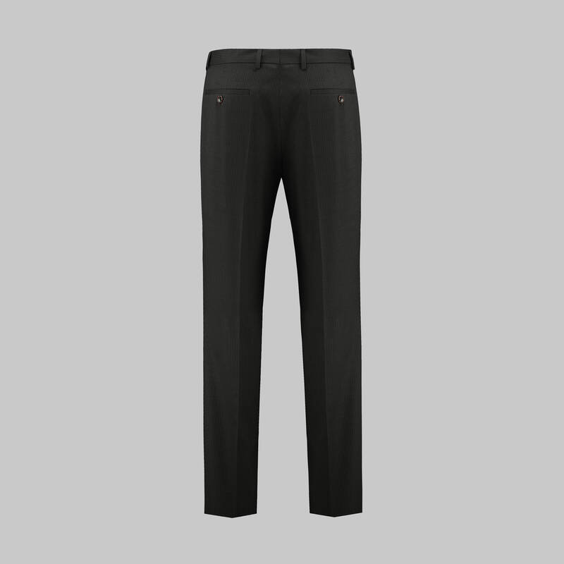 Jam Saxon Regular Fit Çizgili Koyu Kahverengi Takım - 5