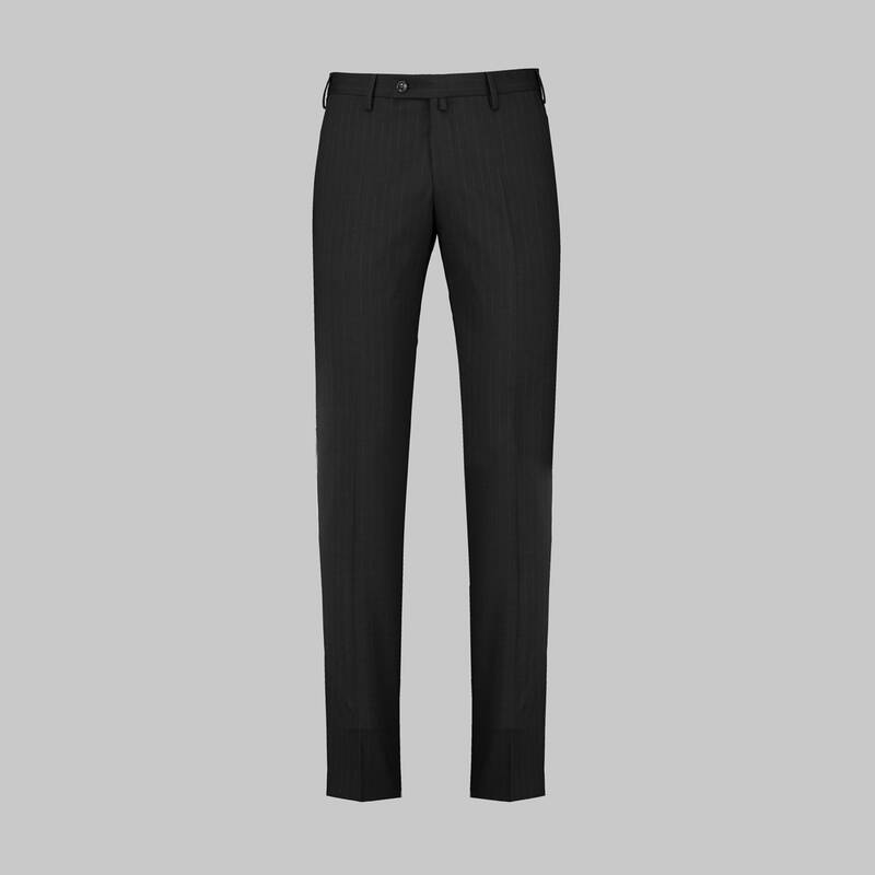 Jam Saxon Regular Fit Çizgili Siyah Takım Elbise - 4