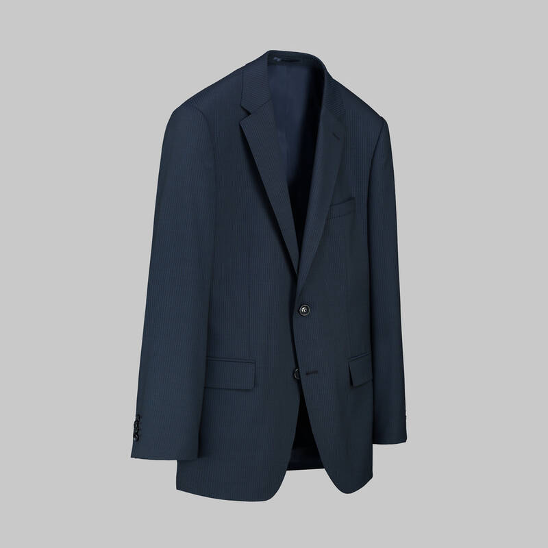 Jam Saxon Regular Fit Çizgili Petrol Rengi Takım - 2