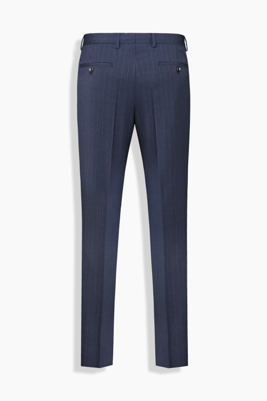 Jam Saxon Regular Fit Çizgili Açık Lacivert Takım Elbise - SARAR PREMIUM