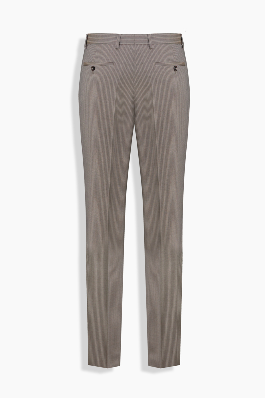 Jam Saxon Regular Fit Çizgili Kahverengi Takım Elbise - SARAR PREMIUM