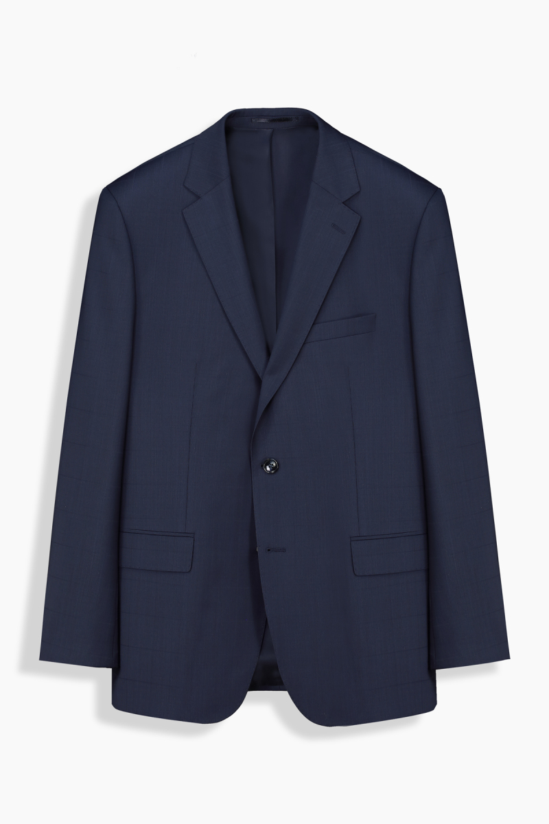 Jam Saxon Regular Fit Kareli Lacivert Takım Elbise - 2