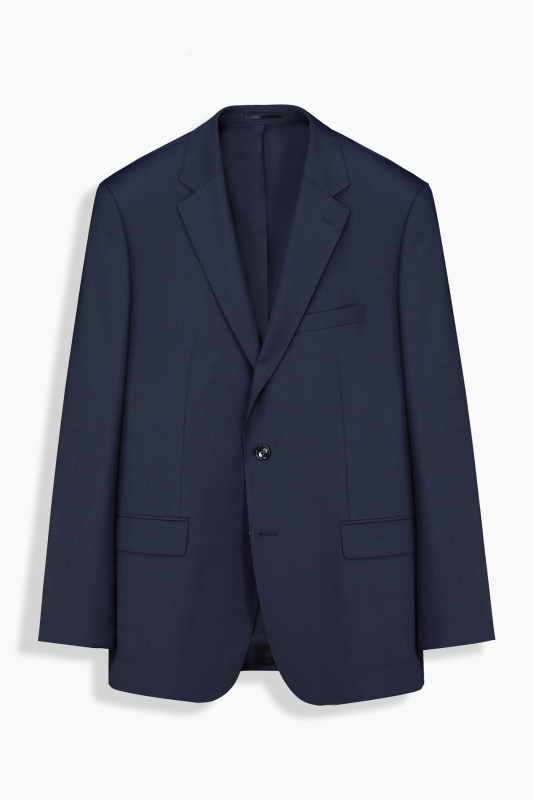 Jam Saxon Regular Fit Kareli Lacivert Takım Elbise - SARAR