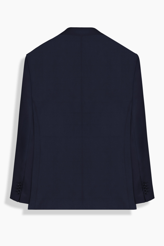 Jam Saxon Regular Fit Kareli Lacivert Takım Elbise - SARAR PREMIUM