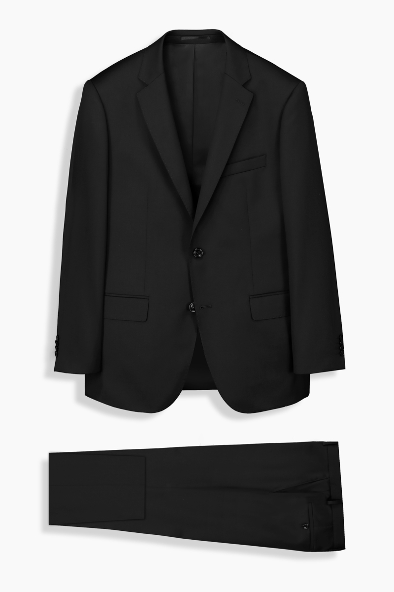 Jam Saxon Regular Fit Siyah Yün Takım Elbise - 1