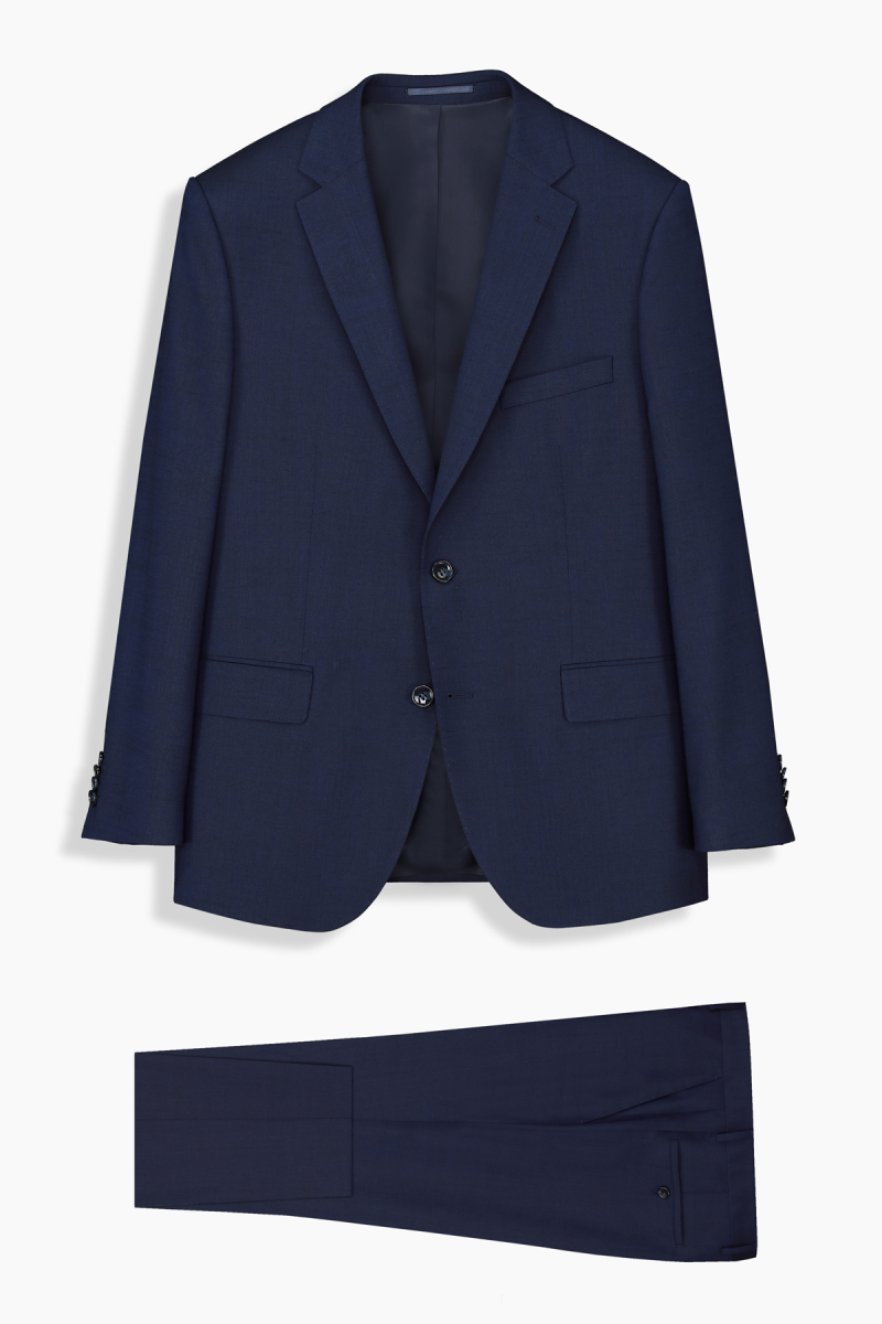 Jam Saxon Regular Fit Yün Karışımlı Lacivert Takım Elbise - 1