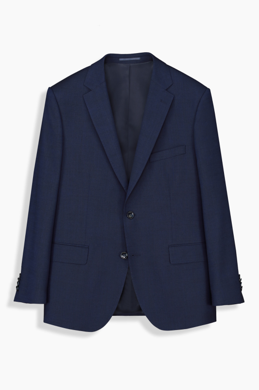 Jam Saxon Regular Fit Yün Karışımlı Lacivert Takım Elbise - SARAR