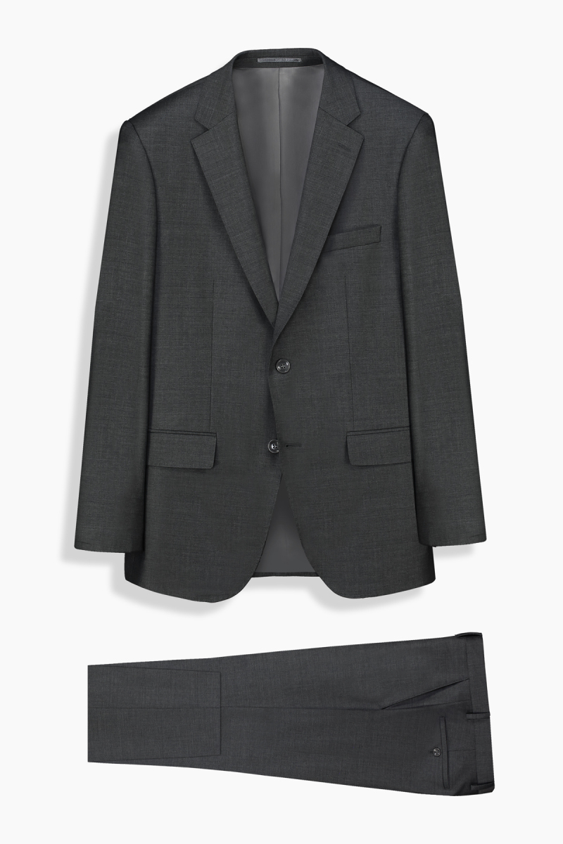 Jam Saxon Regular Fit Yünlü Gri Takım Elbise - 1