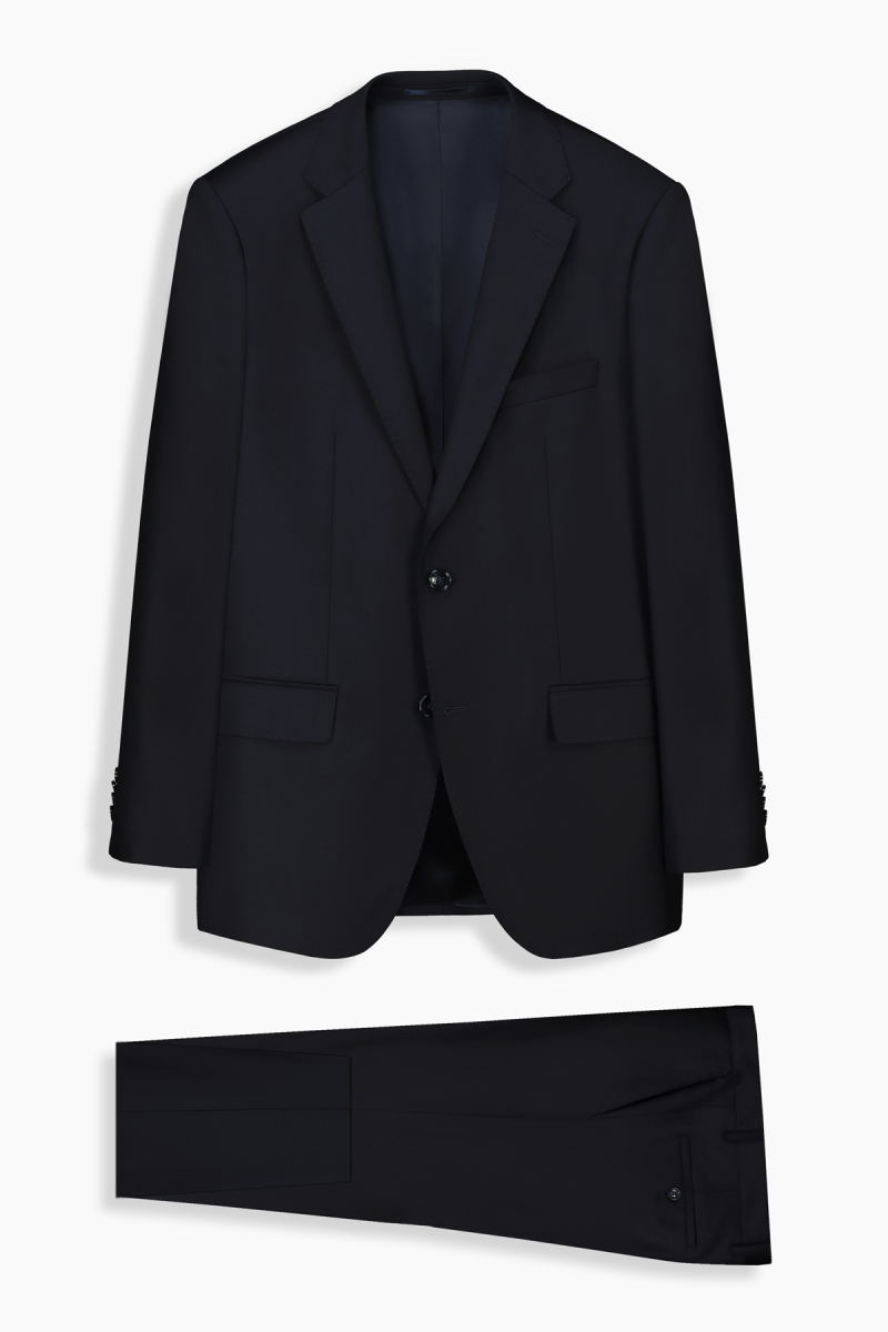 Jam Saxon Regular Fit Yünlü Lacivert Takım Elbise - 1