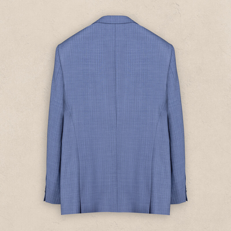 Jam Saxon Regular Fit Çizgili Koyu Mavi Takım Elbise - SARAR