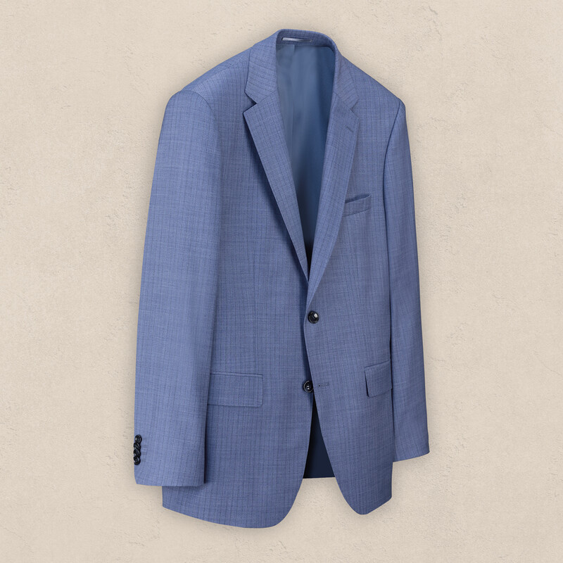 Jam Saxon Regular Fit Çizgili Koyu Mavi Takım Elbise - SARAR