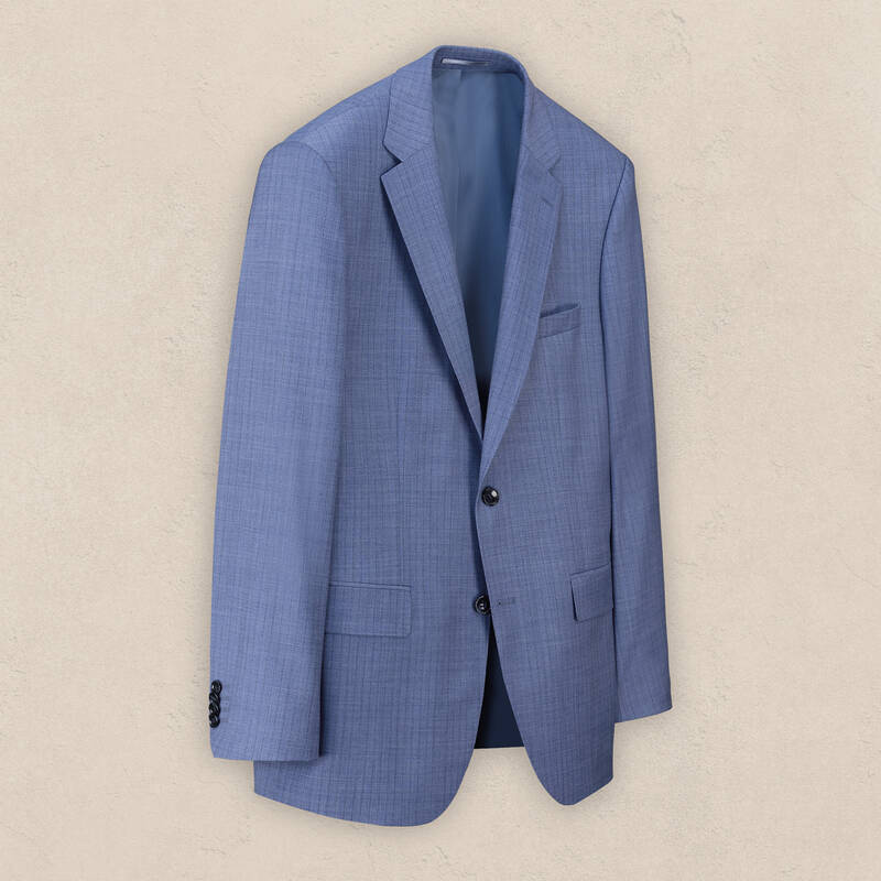 Jam Saxon Regular Fit Çizgili Koyu Mavi Takım Elbise - 2