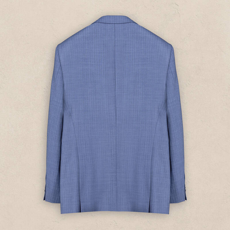 Jam Saxon Regular Fit Çizgili Koyu Mavi Takım Elbise - 3