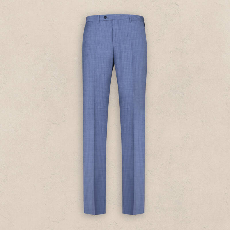 Jam Saxon Regular Fit Çizgili Koyu Mavi Takım Elbise - 4